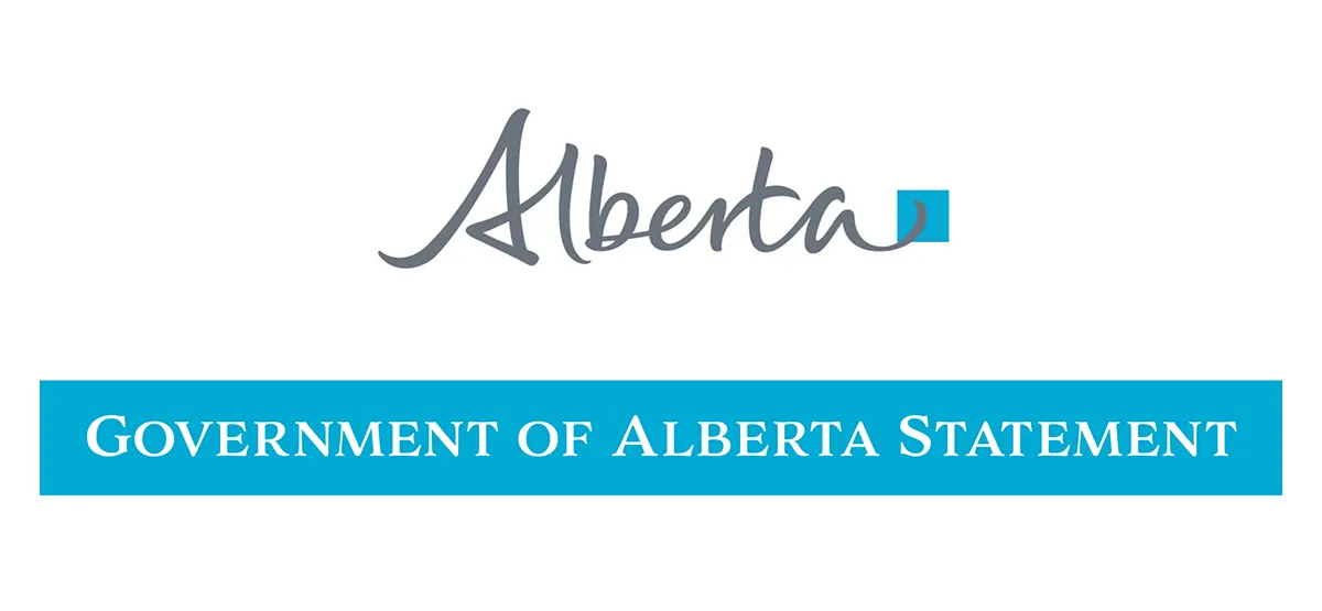 Government of Alberta word logo as heading for provincial statements